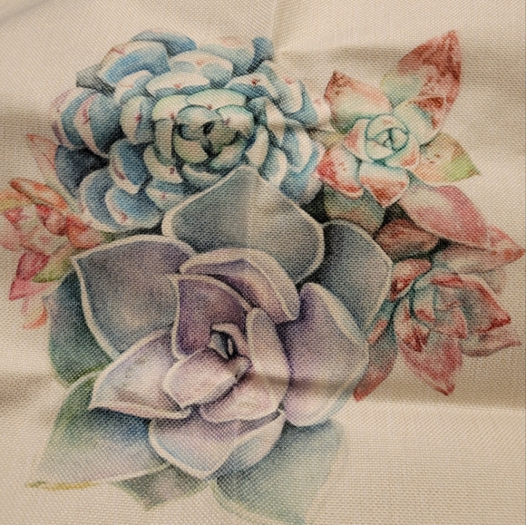 Accent Pillow Case Succulent 18" Cover Decor - Picture 8 of 8